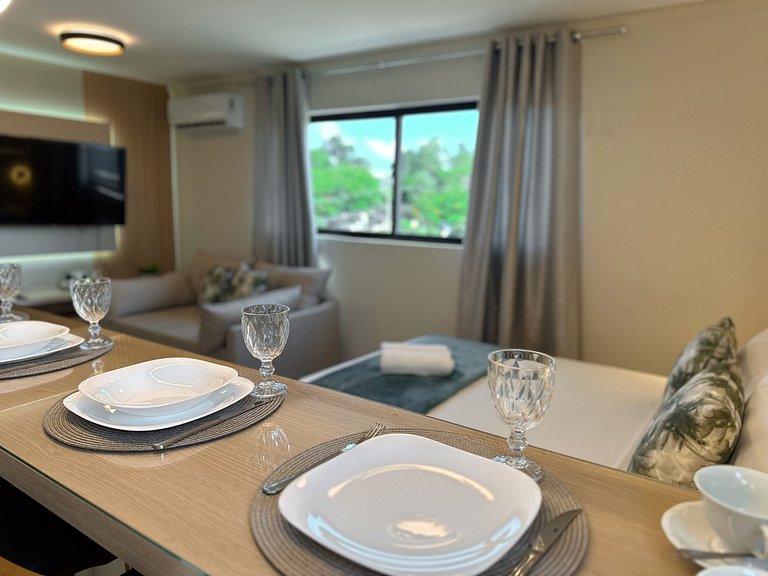 Conforto e vista para a selva no centro de Foz