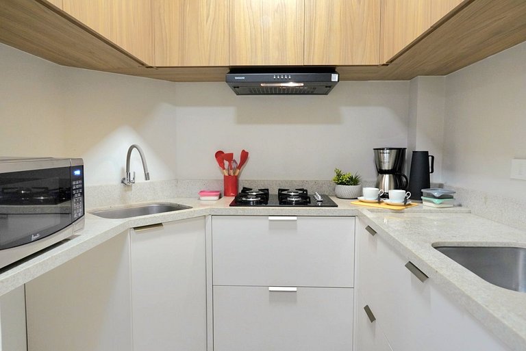 Flat moderno e novo no centro de Foz