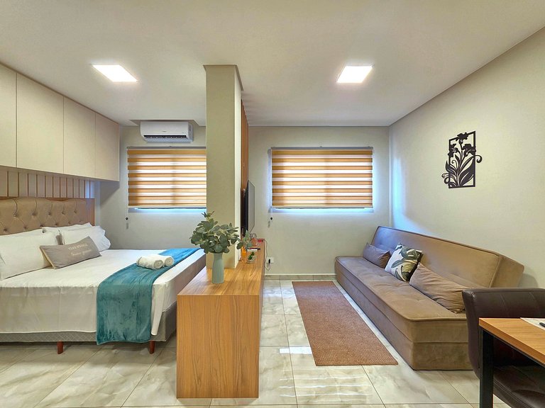 Flat moderno e novo no centro de Foz