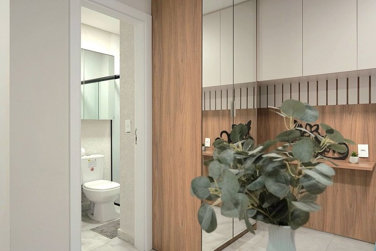 Flat moderno e novo no centro de Foz