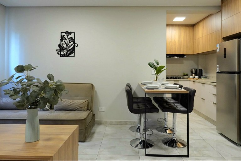 Flat moderno e novo no centro de Foz