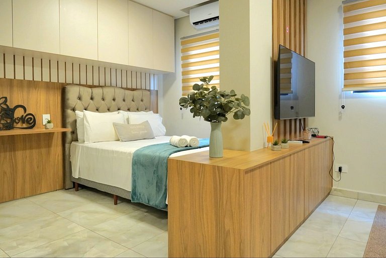 Flat moderno e novo no centro de Foz