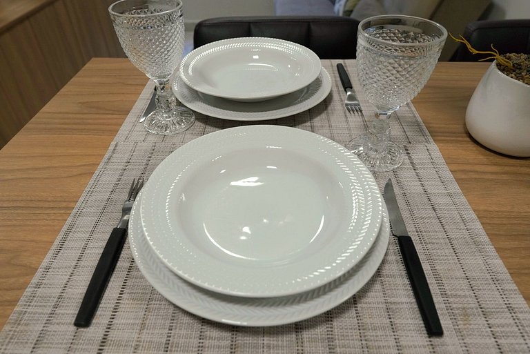 Flat moderno e novo no centro de Foz