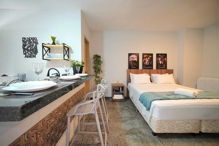 Studio ao lado do Paraguai com garagem