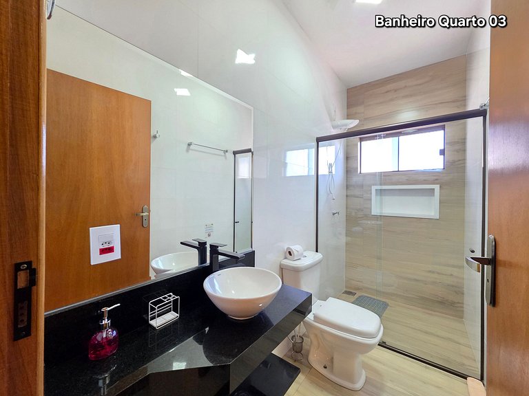 Casa 3 Quartos - ótima area gourmet 10m PY