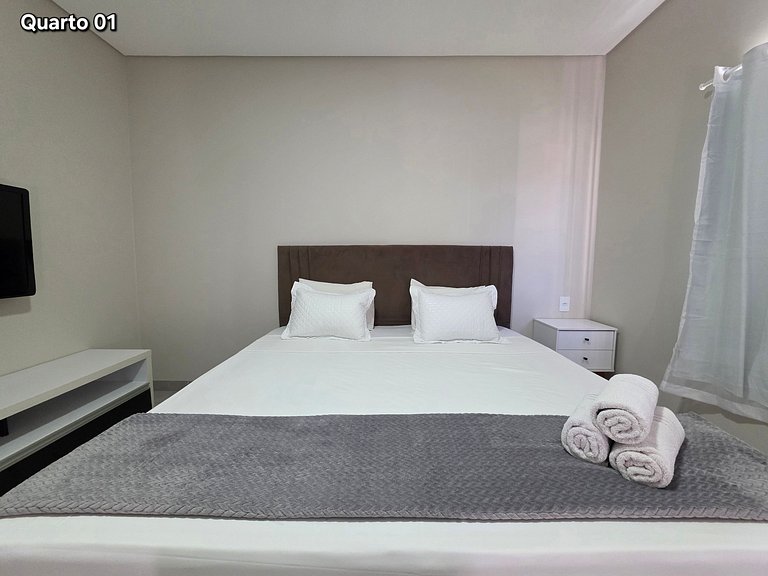 Apt 02 Recém construído 2 Quartos 10 min centro