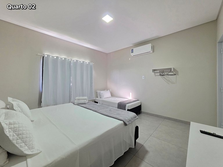 Apt 02 Recém construído 2 Quartos 10 min centro