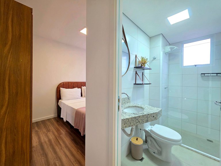 Apt 407 novíssimo 2 quartos com piscina/academia