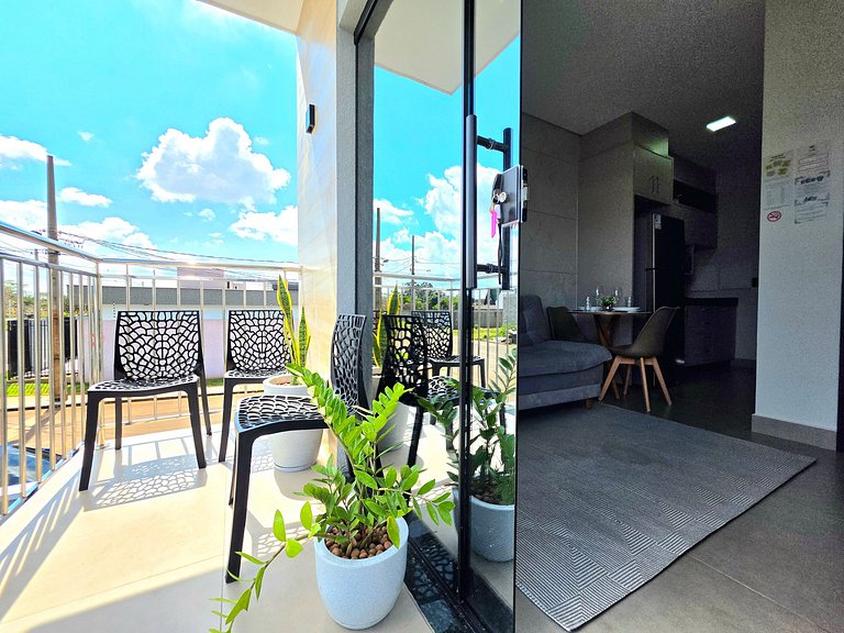 Studio 205 Novíssimo e Charmoso a 10 min Centro