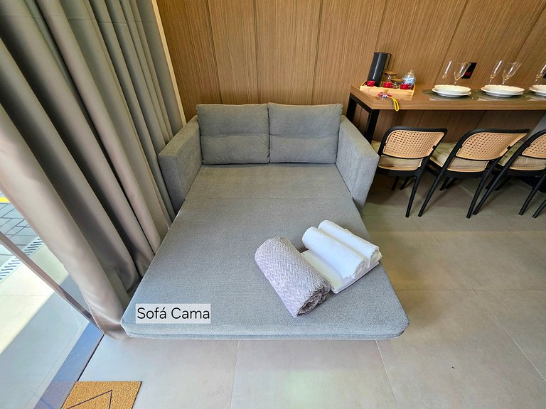 Studio 103 novo confortável | Térreo 10min Centro