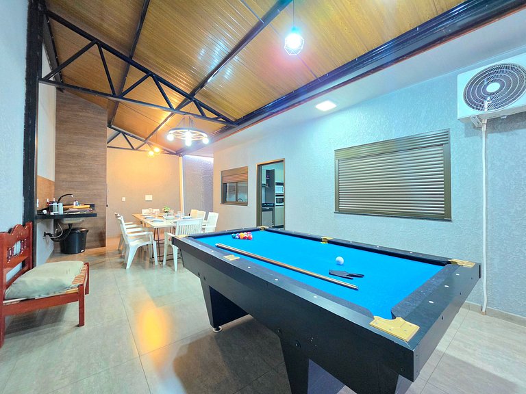 Casa para 8 Pessoas | Mesa de Sinuca 10 min Centro
