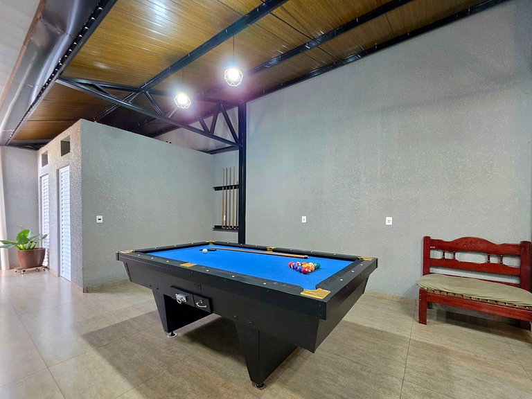 Casa para 8 Pessoas | Mesa de Sinuca 10 min Centro