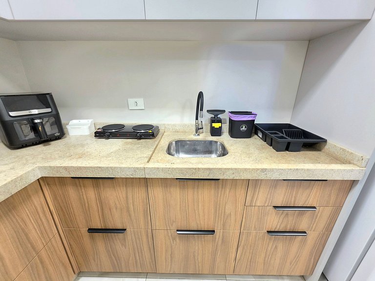 Studio no Coração de Foz com Garagem e Elevador